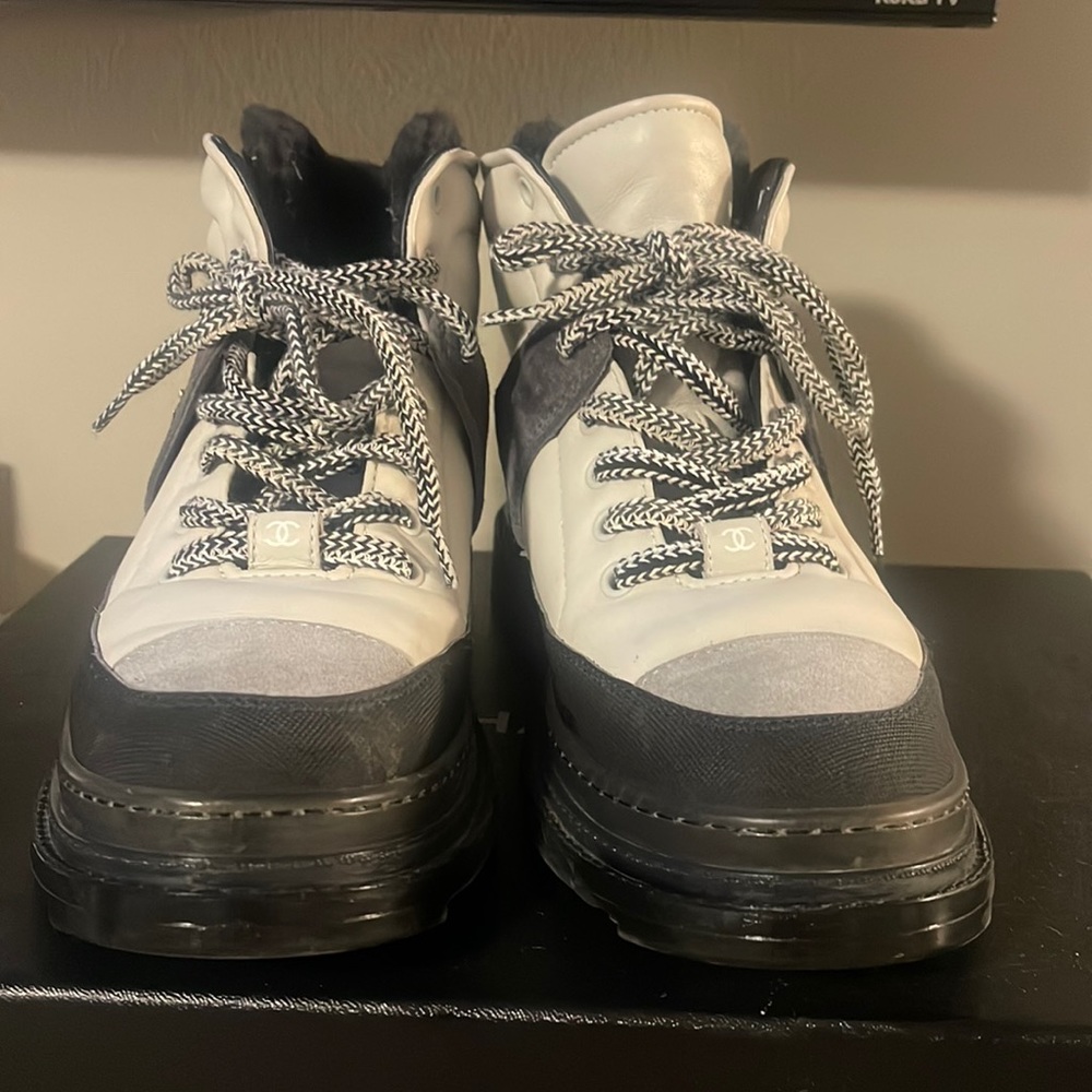 Chanel all weather hiking boots size 40 EU size 9 US